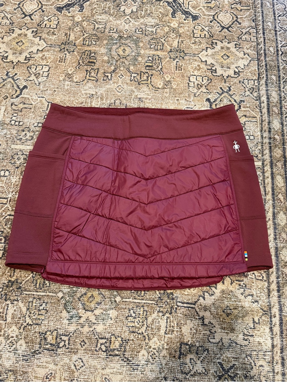 Smartwool Quilted Burgundy Mini Skirt